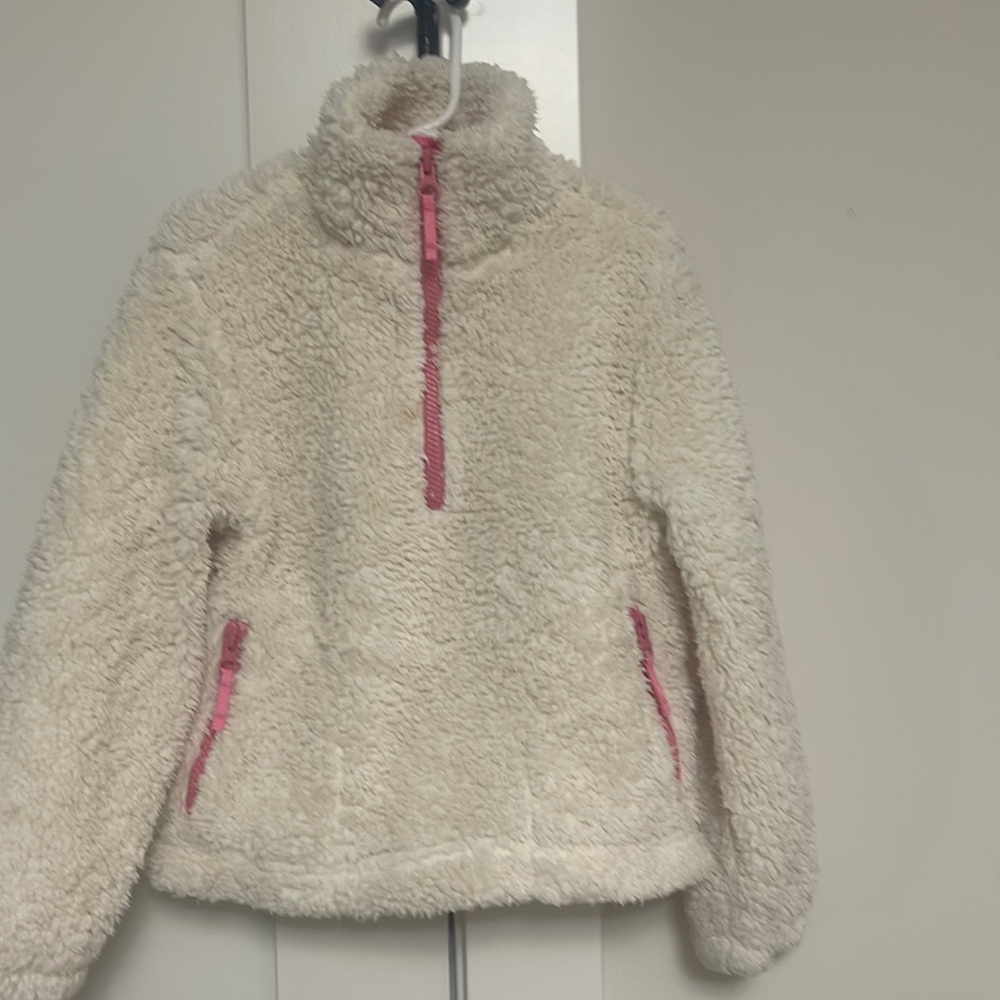 Crewcuts 1/2 zip faux sherpa pull over